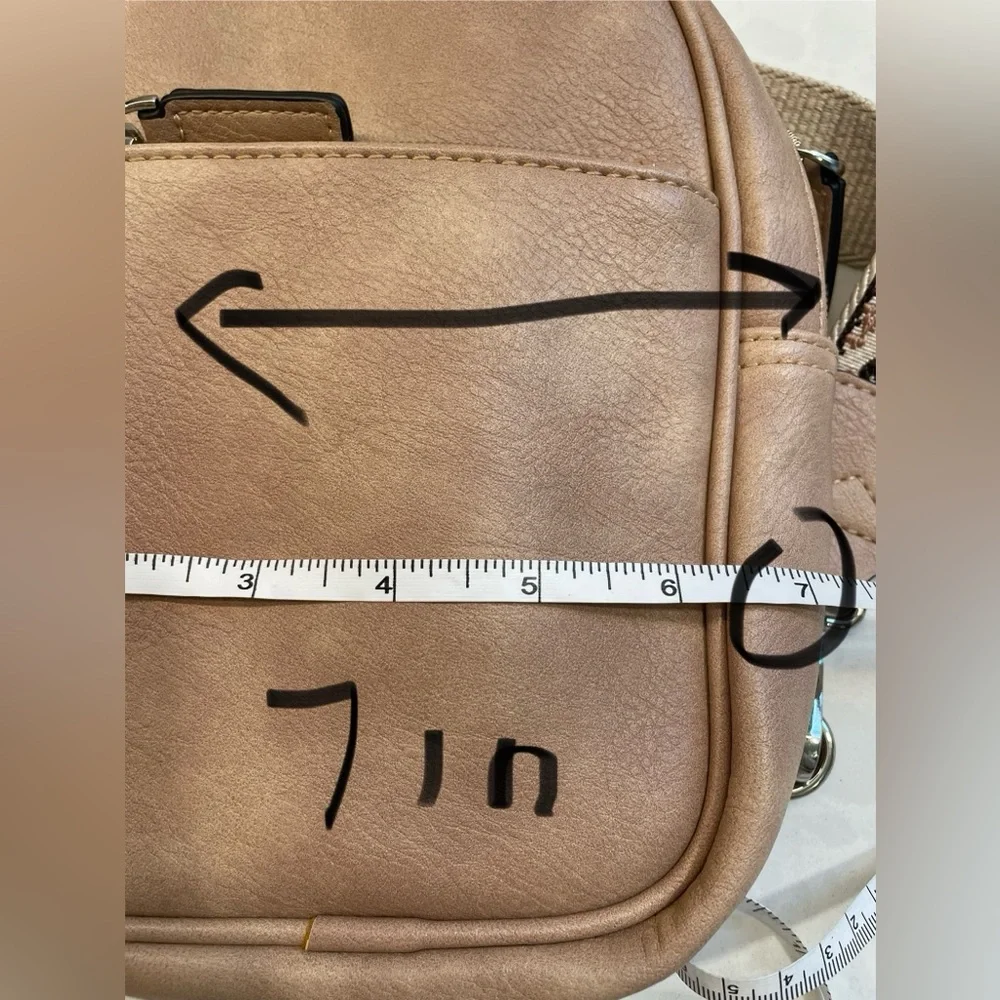 Bostanten Anti-Theft Shoulder Strap Crossbody Bag Light Brown‎